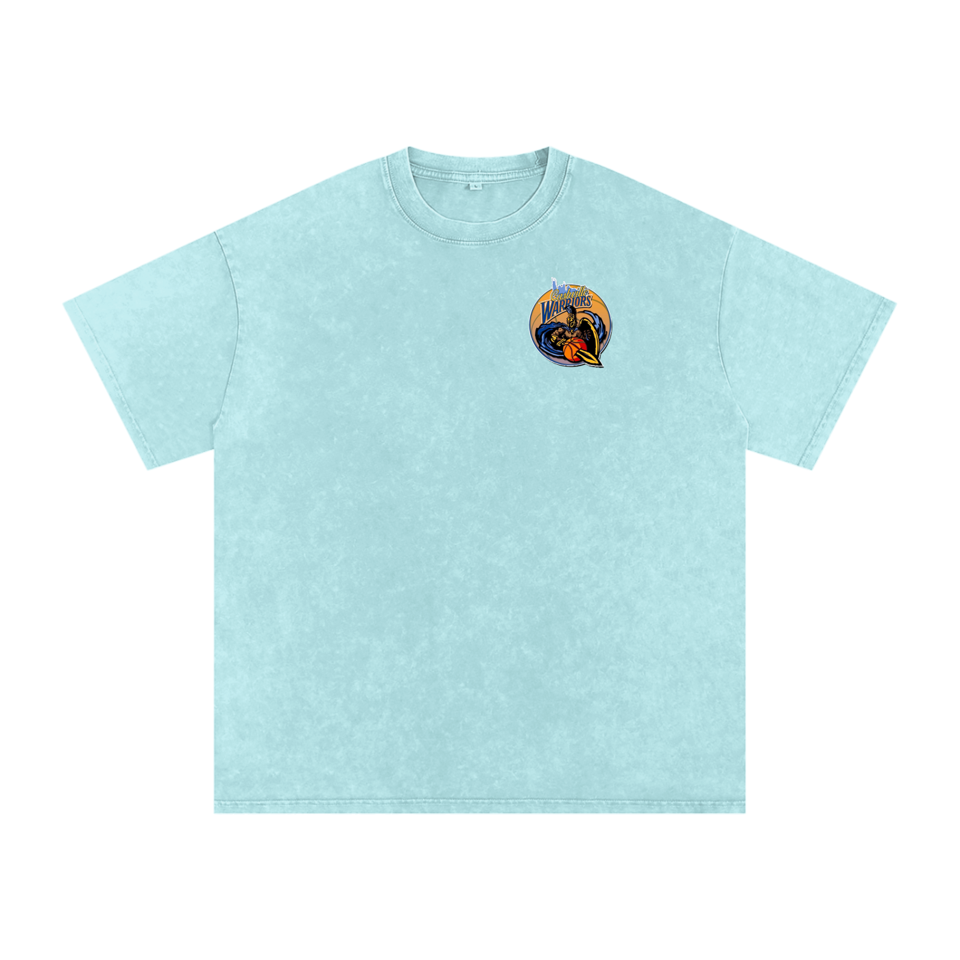 Warriors Acid Wash Oversize T-Shirt