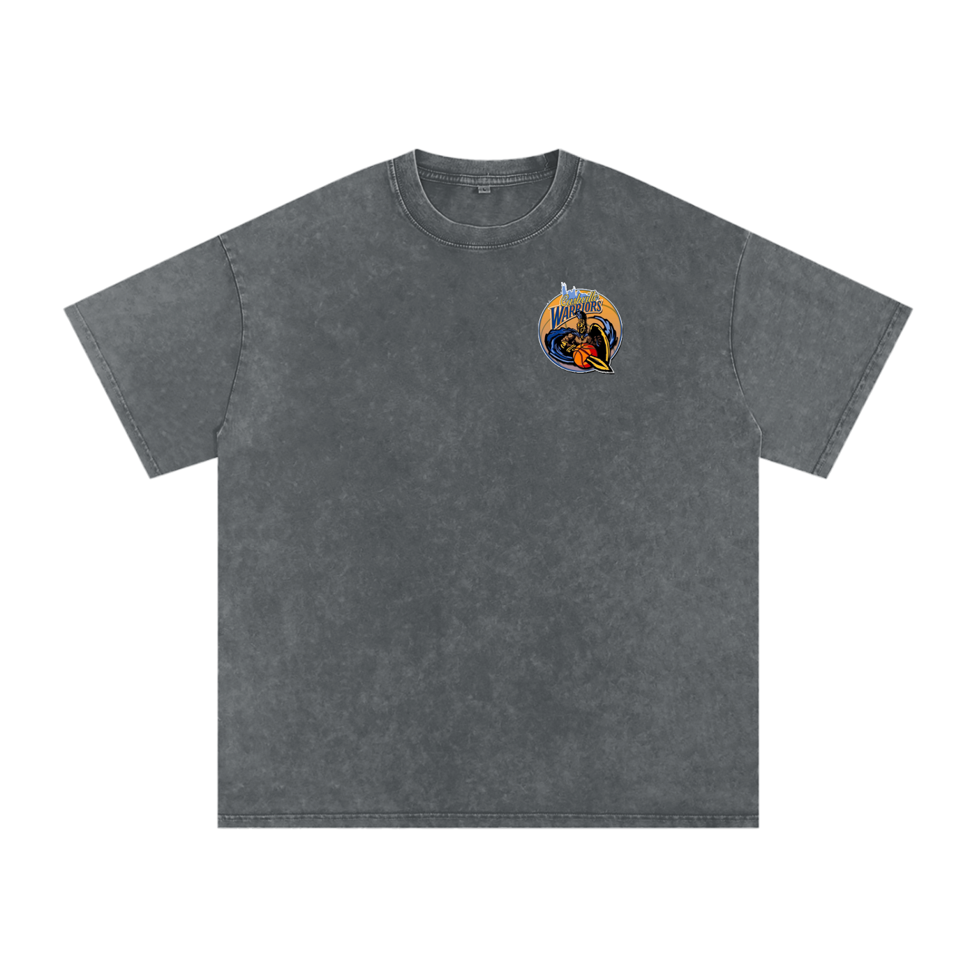 Warriors Acid Wash Oversize T-Shirt
