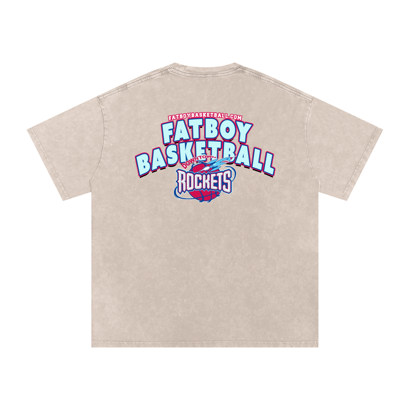 Rockets Fbbl Acid Wash Oversize T-Shirt - 250 GSM