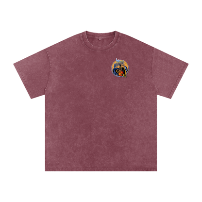 Warriors Acid Wash Oversize T-Shirt