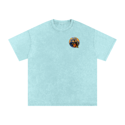 Warriors Acid Wash Oversize T-Shirt