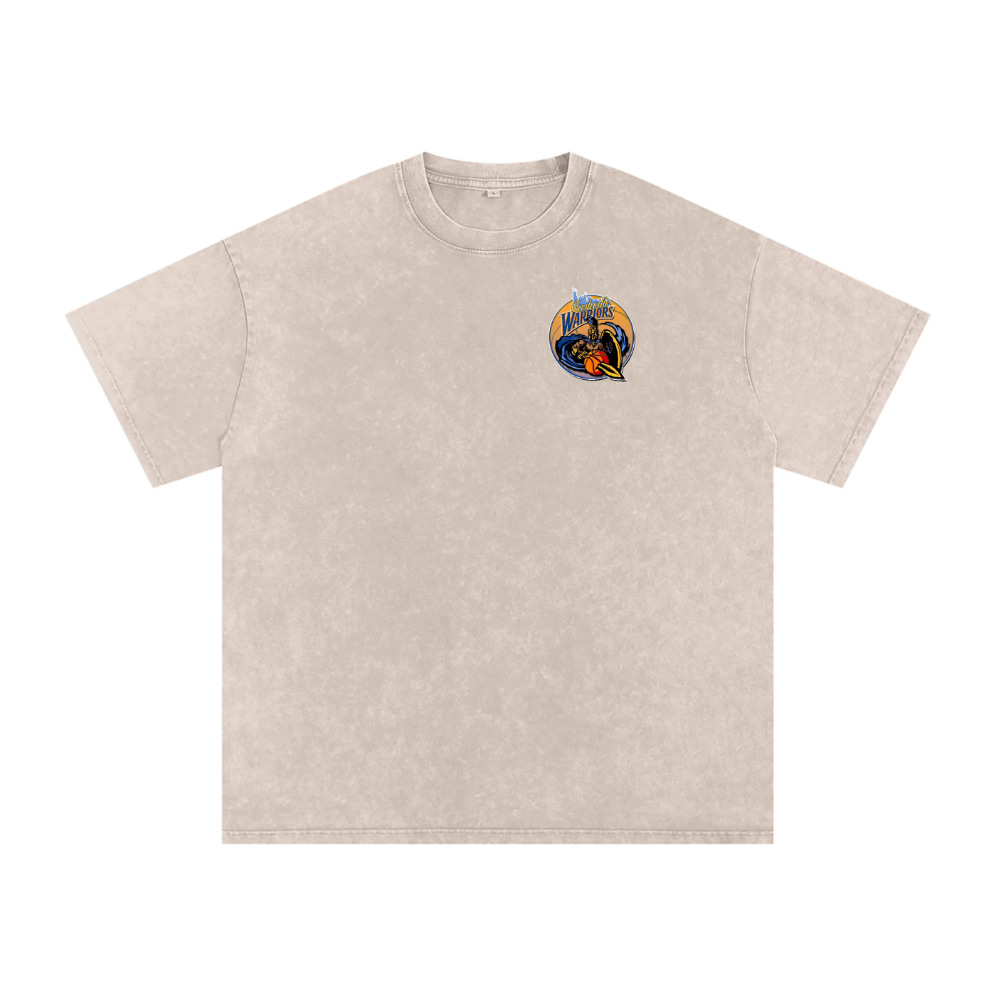 Warriors Acid Wash Oversize T-Shirt