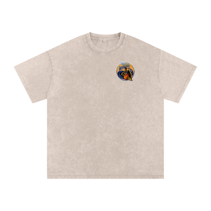 Warriors Acid Wash Oversize T-Shirt