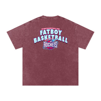 Rockets Fbbl Acid Wash Oversize T-Shirt - 250 GSM