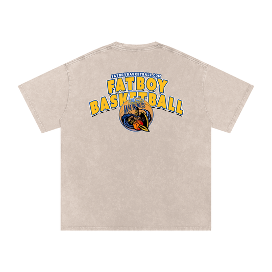 Warriors Acid Wash Oversize T-Shirt