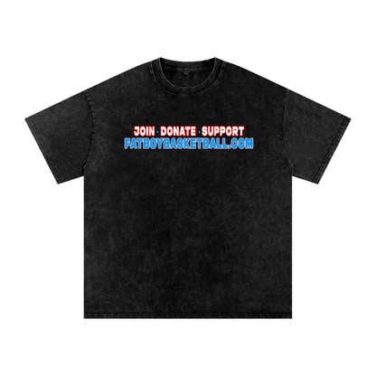 Snow Washed Oversized Cotton T-Shirt