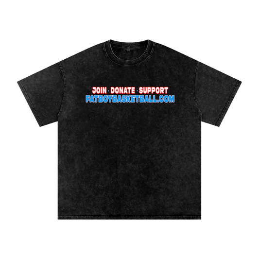 Snow Washed Oversized Cotton T-Shirt