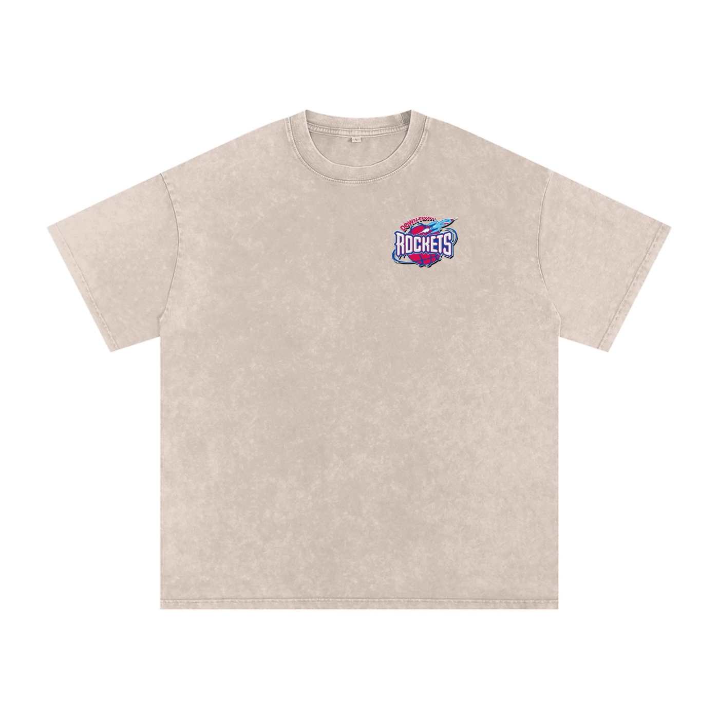 Rockets Fbbl Acid Wash Oversize T-Shirt - 250 GSM