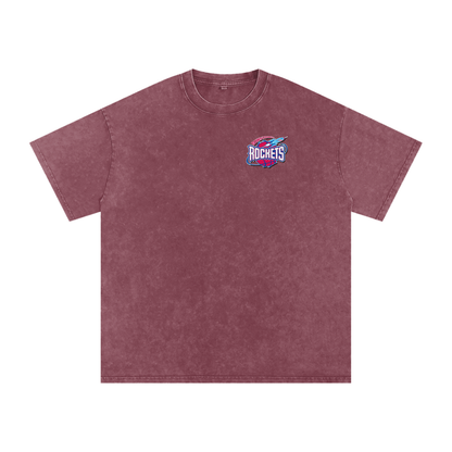 Rockets Fbbl Acid Wash Oversize T-Shirt - 250 GSM