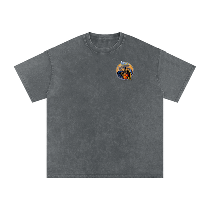 Warriors Acid Wash Oversize T-Shirt