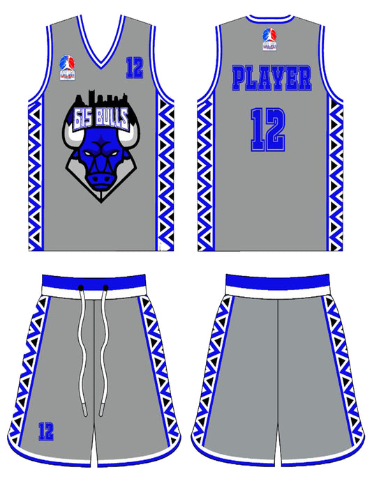 615 Bulls Jersey - Grey