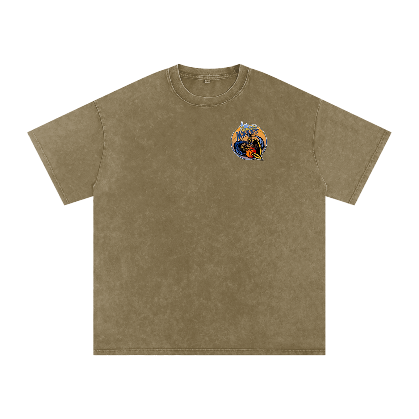 Warriors Acid Wash Oversize T-Shirt