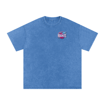 Rockets Fbbl Acid Wash Oversize T-Shirt - 250 GSM