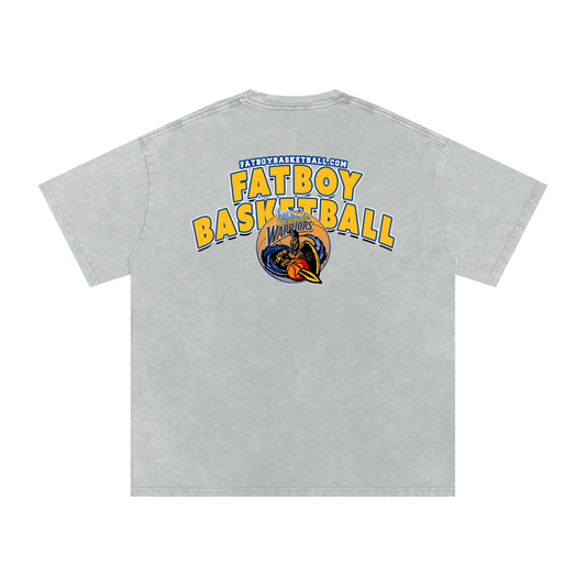 Warriors Acid Wash Oversize T-Shirt