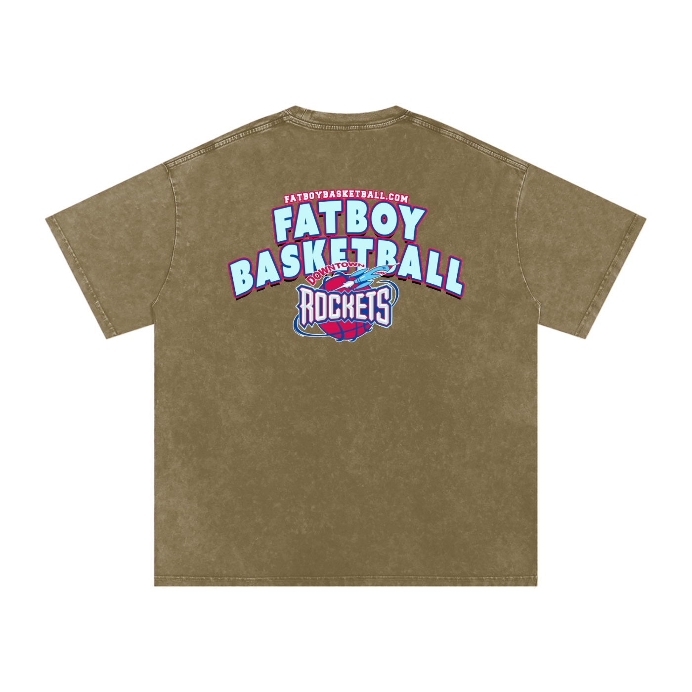 Rockets Fbbl Acid Wash Oversize T-Shirt - 250 GSM