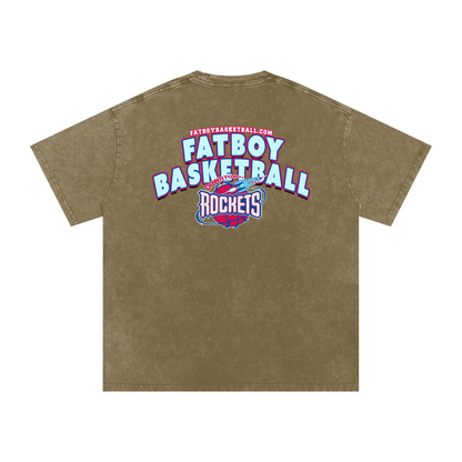 Rockets Fbbl Acid Wash Oversize T-Shirt - 250 GSM