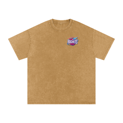 Rockets Fbbl Acid Wash Oversize T-Shirt - 250 GSM