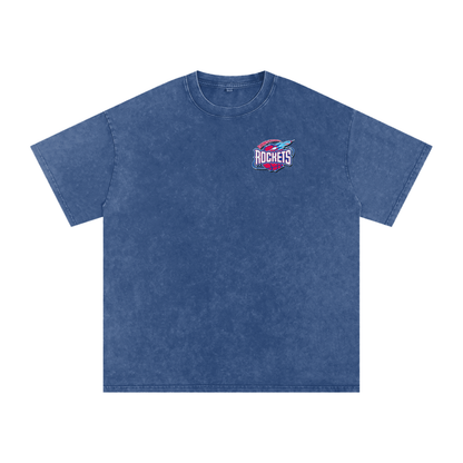 Rockets Fbbl Acid Wash Oversize T-Shirt - 250 GSM