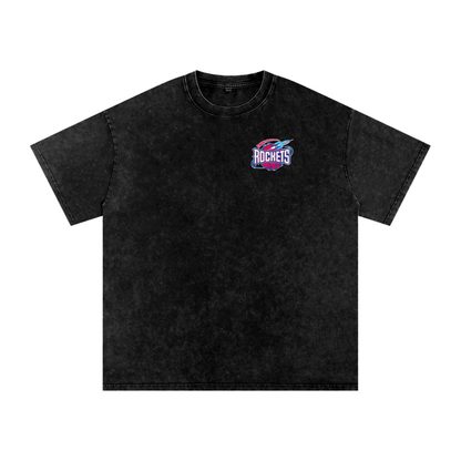Rockets Fbbl Acid Wash Oversize T-Shirt - 250 GSM