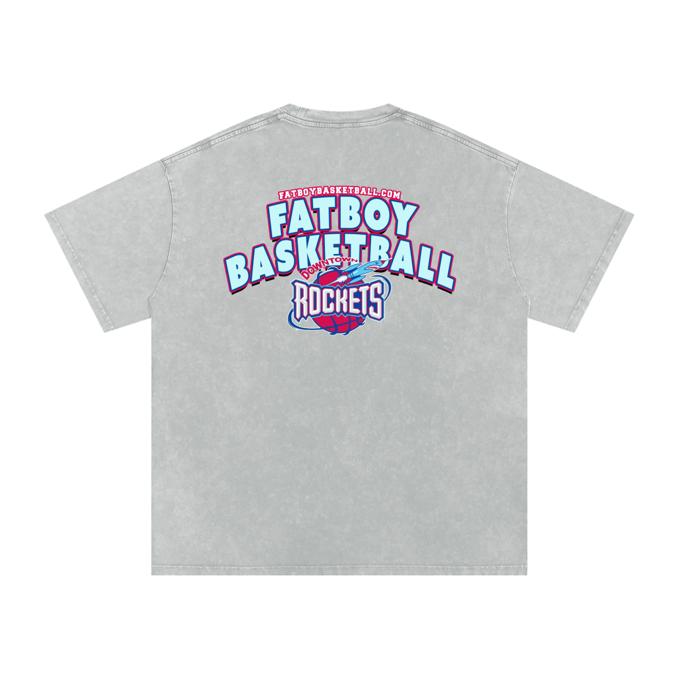 Rockets Fbbl Acid Wash Oversize T-Shirt - 250 GSM