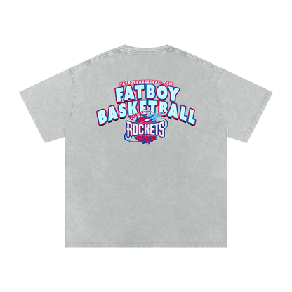 Rockets Fbbl Acid Wash Oversize T-Shirt - 250 GSM