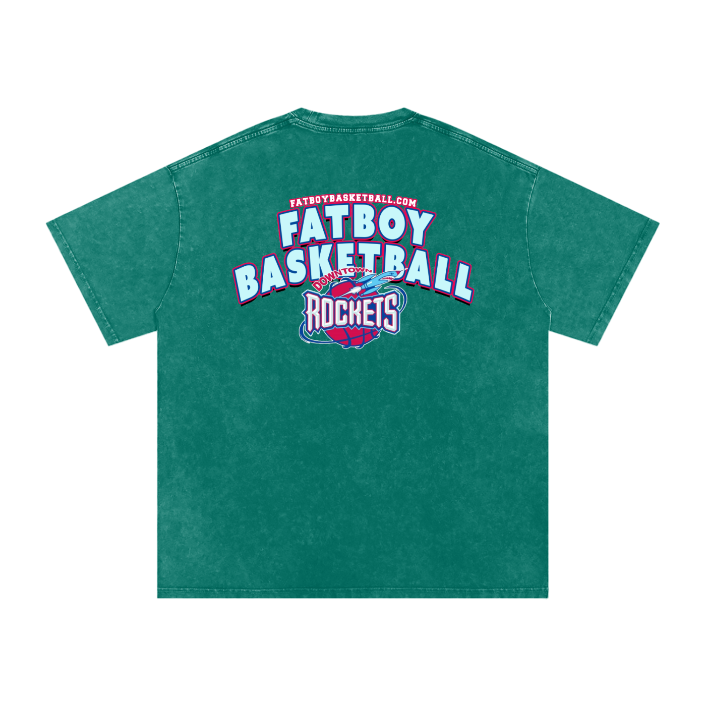 Rockets Fbbl Acid Wash Oversize T-Shirt - 250 GSM