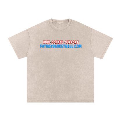 Snow Washed Oversized Cotton T-Shirt