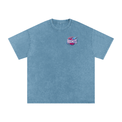 Rockets Fbbl Acid Wash Oversize T-Shirt - 250 GSM