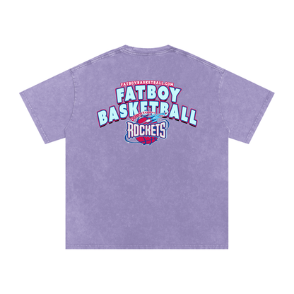 Rockets Fbbl Acid Wash Oversize T-Shirt - 250 GSM
