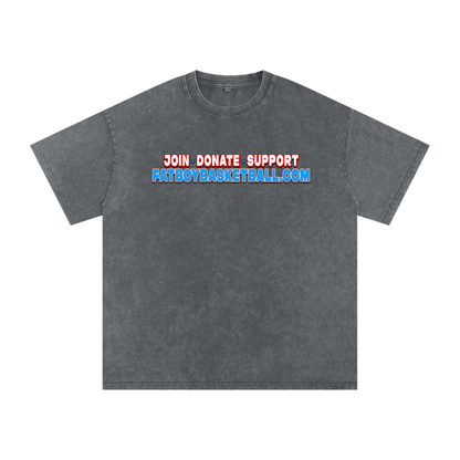 Snow Washed Oversized Cotton T-Shirt