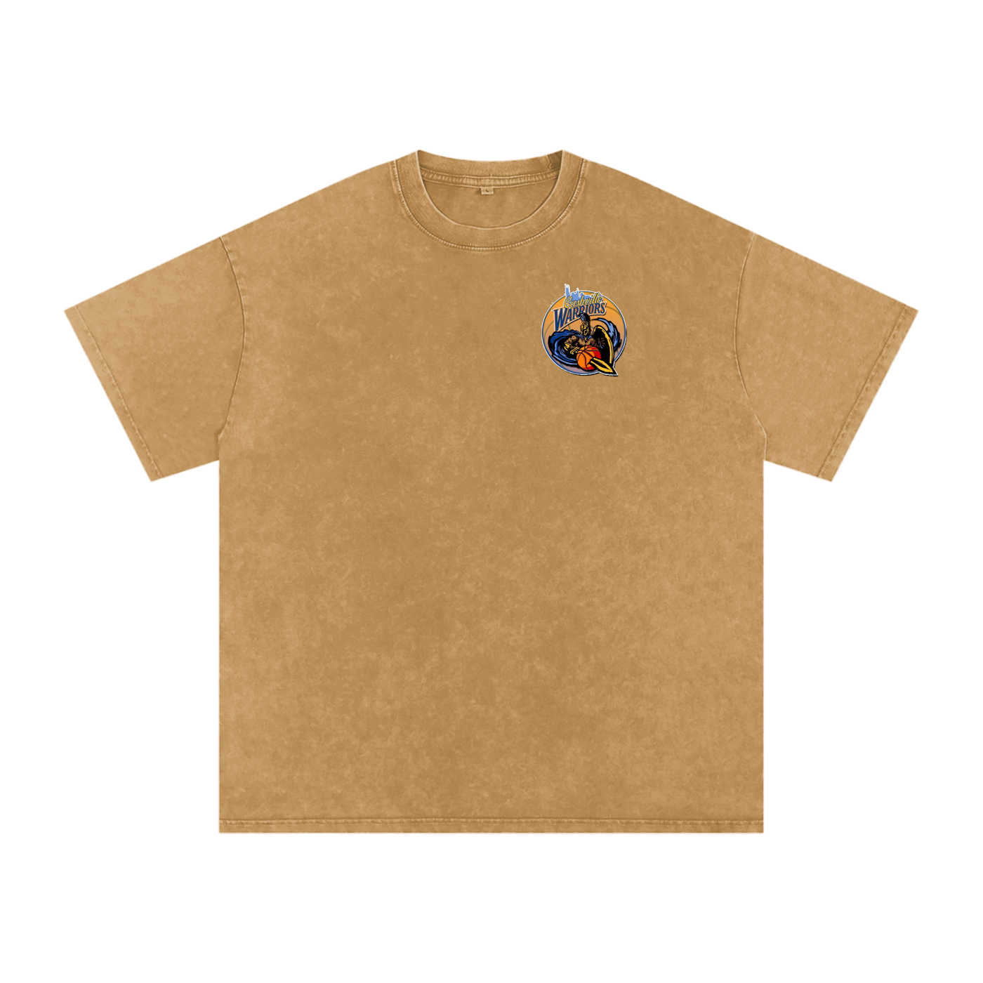 Warriors Acid Wash Oversize T-Shirt