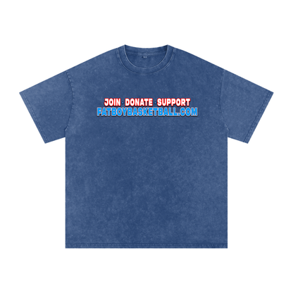 Snow Washed Oversized Cotton T-Shirt