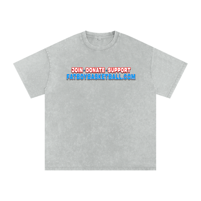 Snow Washed Oversized Cotton T-Shirt